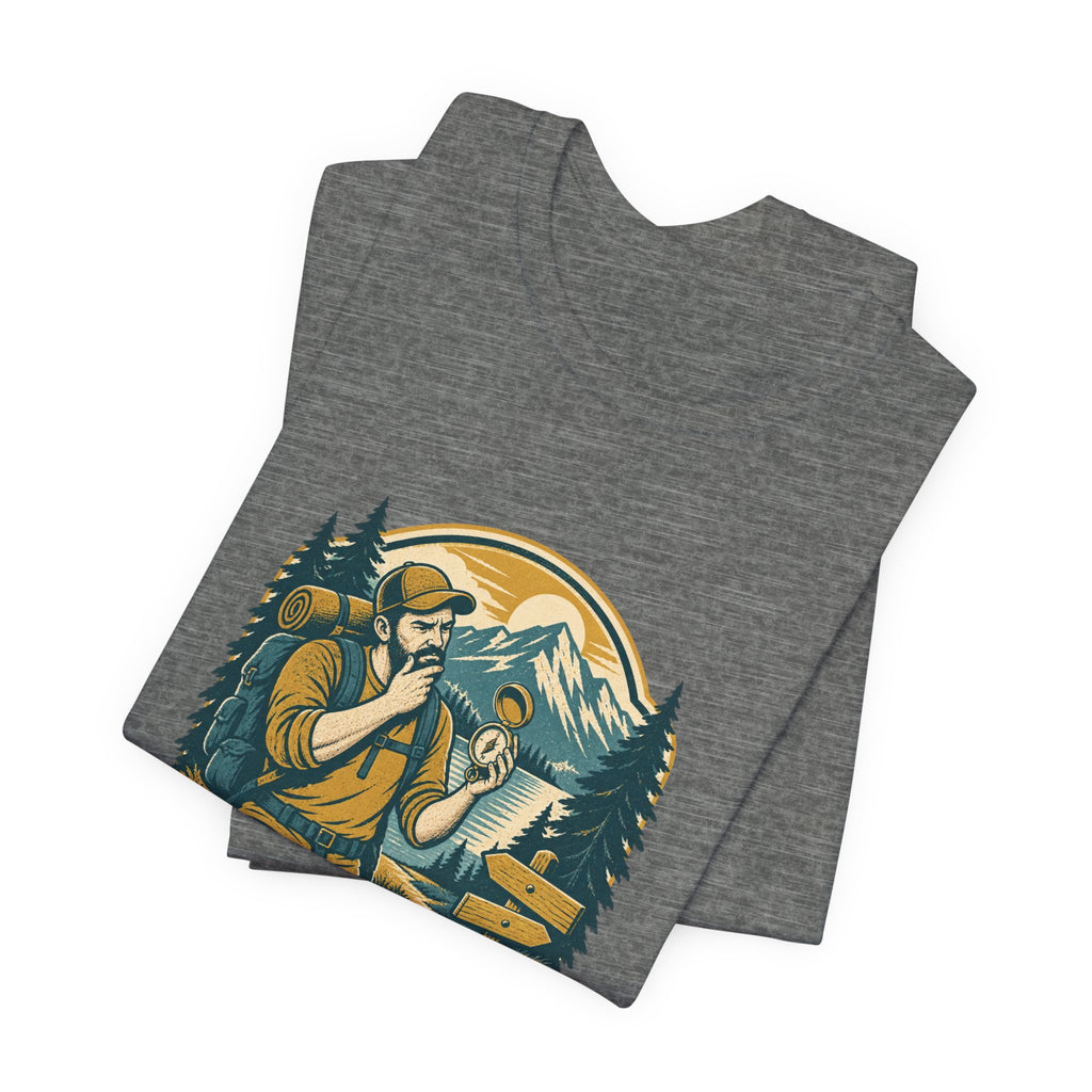 Serious Hiker T-Shirt — Casual Navigator Vintage Hiking Compass Mountain Tee