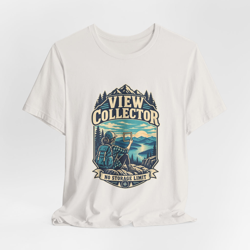 View Collector T-Shirt — No Storage Limit Mountain Lake Hiking Photographer Tee