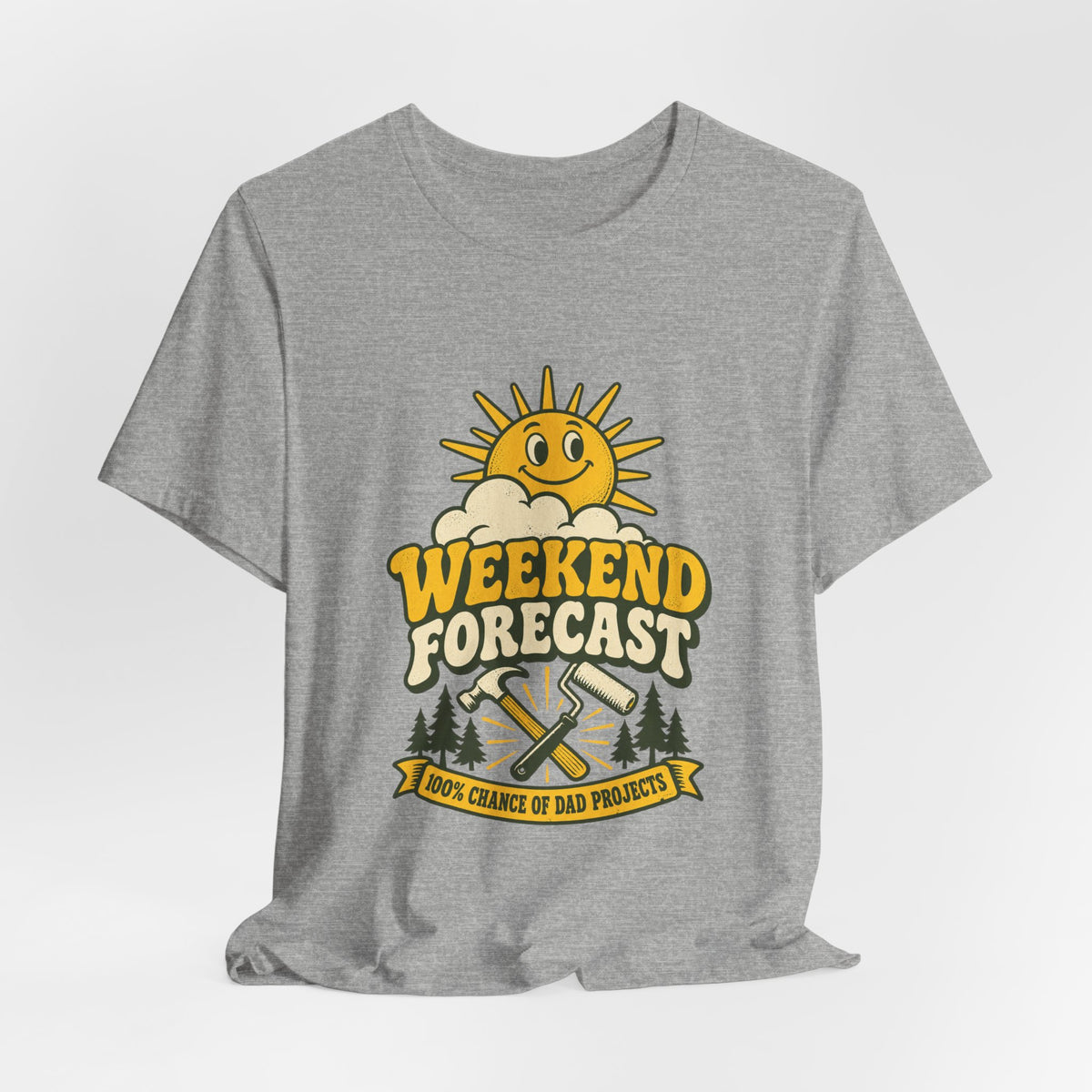 Weekend Forecast Dad Projects T-Shirt – Funny Vintage DIY Dad Tee