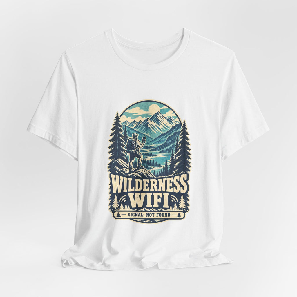 Wilderness WiFi T-Shirt — Signal Not Found Vintage Mountain Hiking Tee