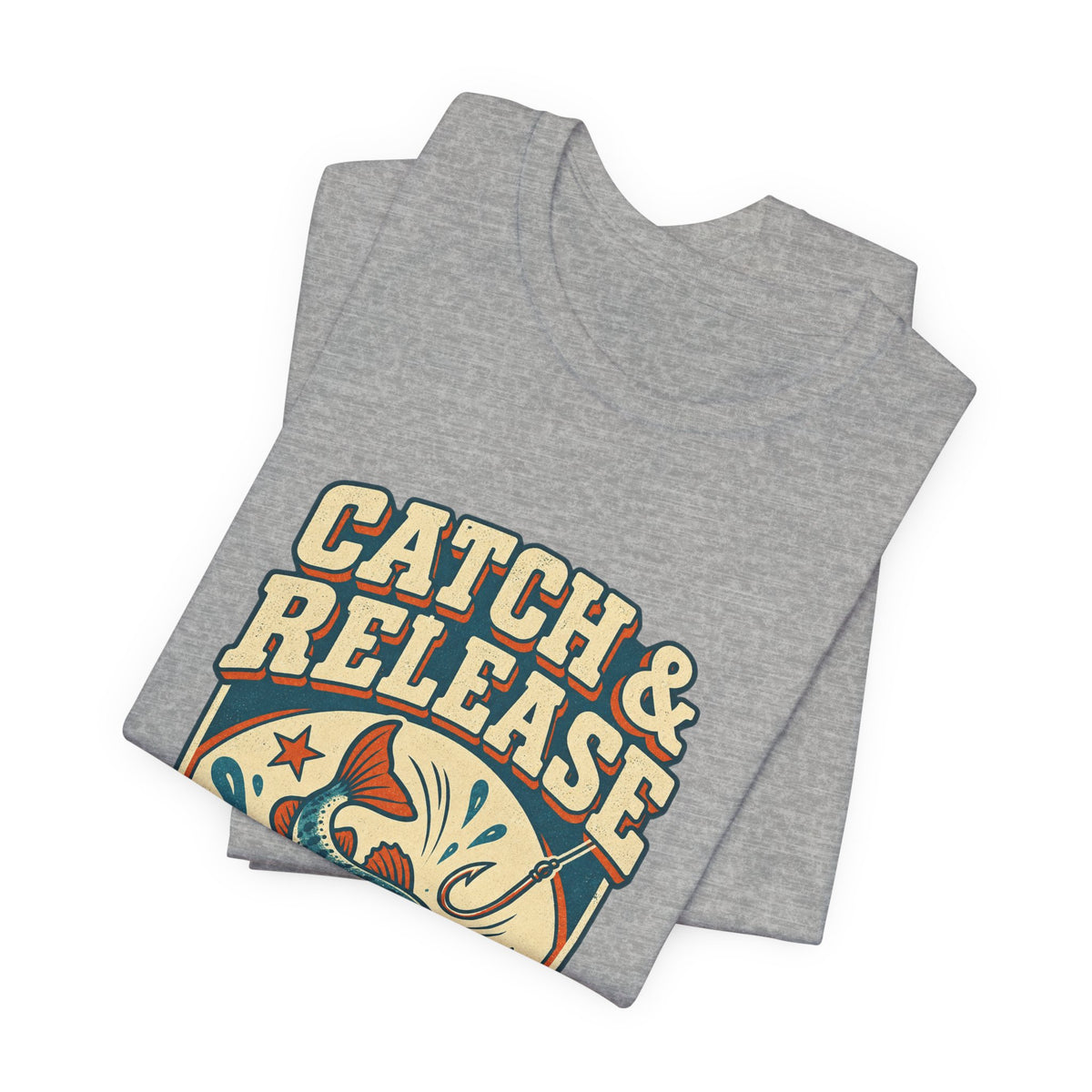 Catch & Release T-Shirt — Mostly Release Vintage Fishing Tee