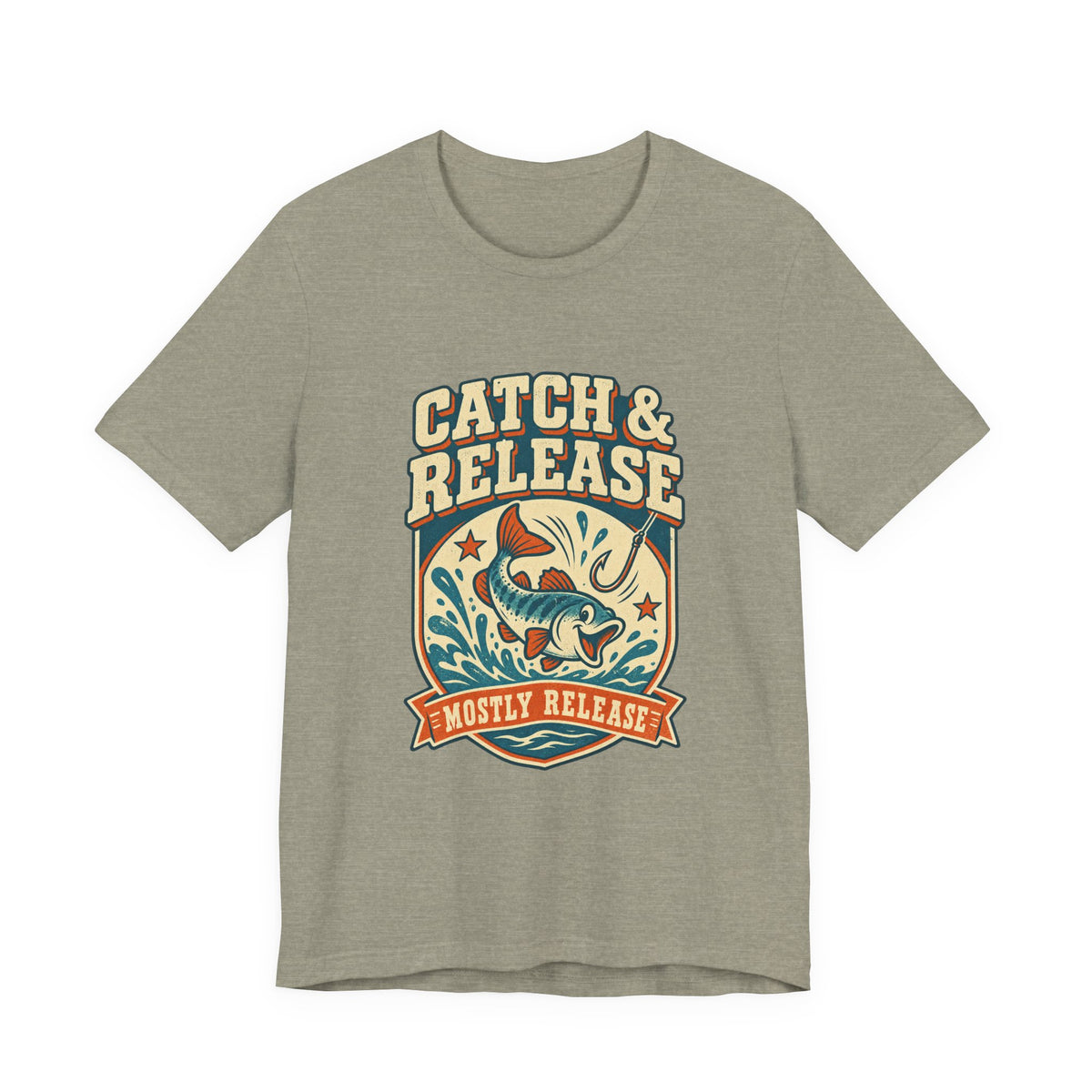 Catch & Release T-Shirt — Mostly Release Vintage Fishing Tee