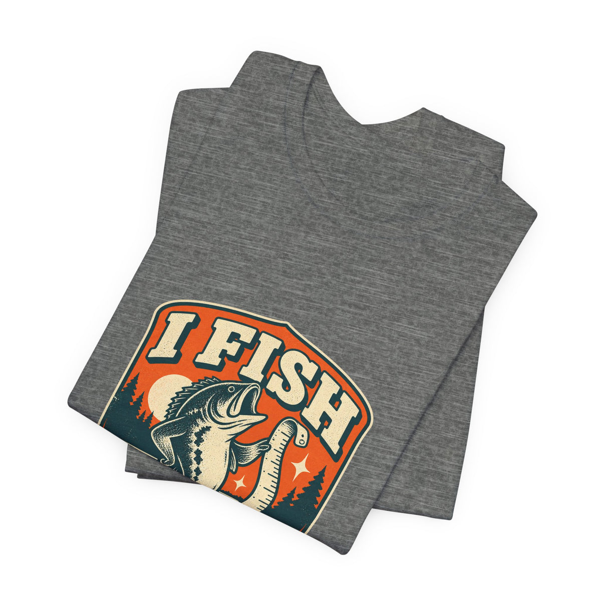 I Fish Therefore I Exaggerate T-Shirt — Vintage Fisherman Fish Tale Tee