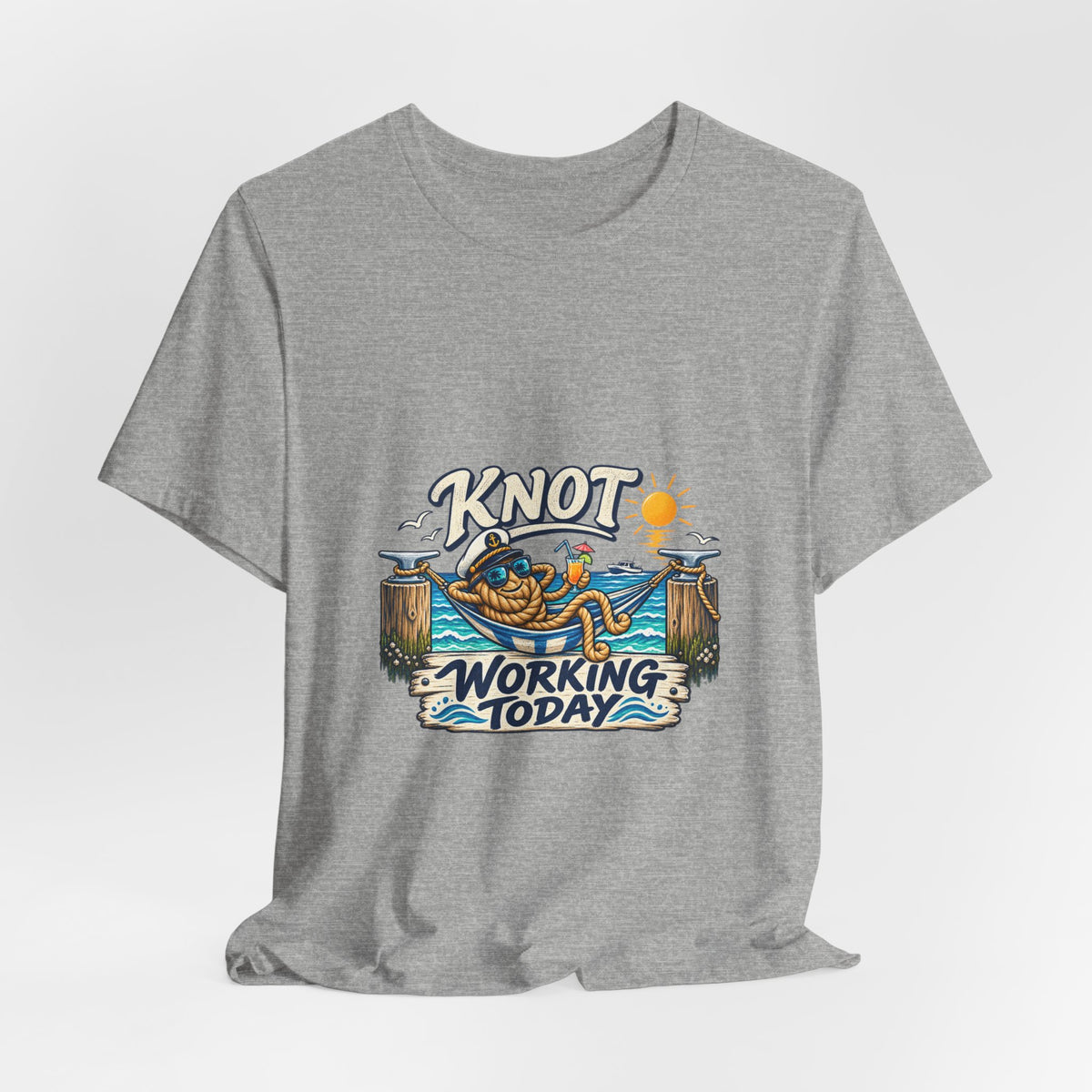 Knot Working Today Nautical T-Shirt — Funny Relaxed Sailor Beach Design