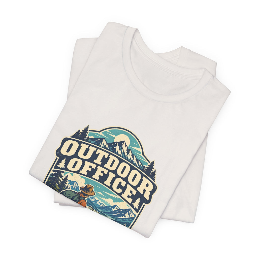Outdoor Office T-Shirt — Open Air Closed Email Vintage Hiking and Mountain Adventure Tee