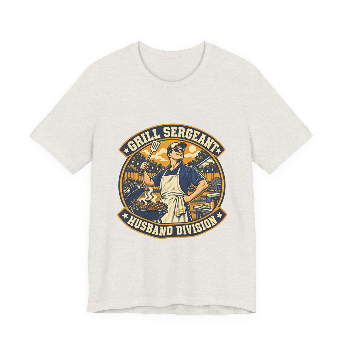 Grill Sergeant Husband Division Vintage BBQ T-Shirt