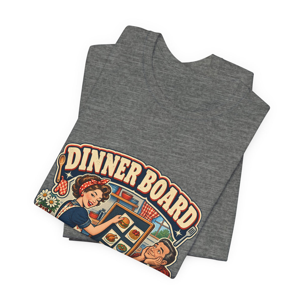 Dinner Board Menu Subject to Change Retro Vintage Food Humor T-Shirt