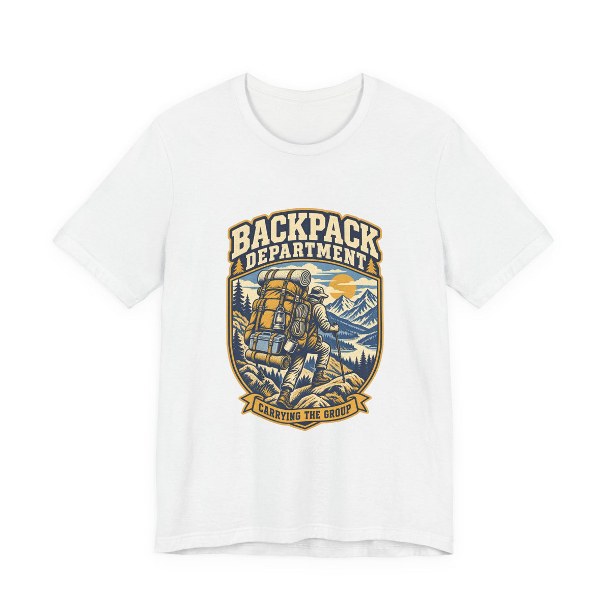 Backpack Department T-Shirt — Carrying the Group Vintage Hiking Tee