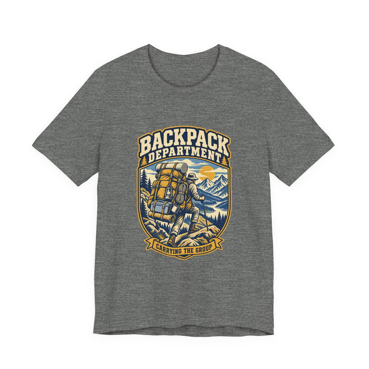 Backpack Department T-Shirt — Carrying the Group Vintage Hiking Tee