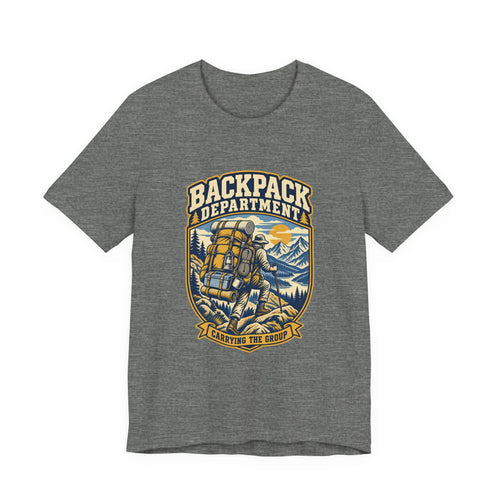 Backpack Department T-Shirt — Carrying the Group Vintage Hiking Tee