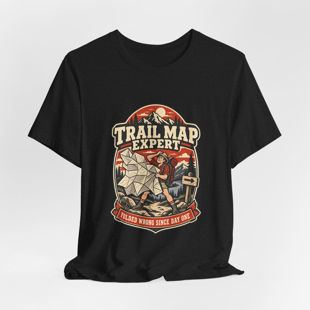 Trail Map Expert T-Shirt — Folded Wrong Since Day One Vintage Hiking Tee
