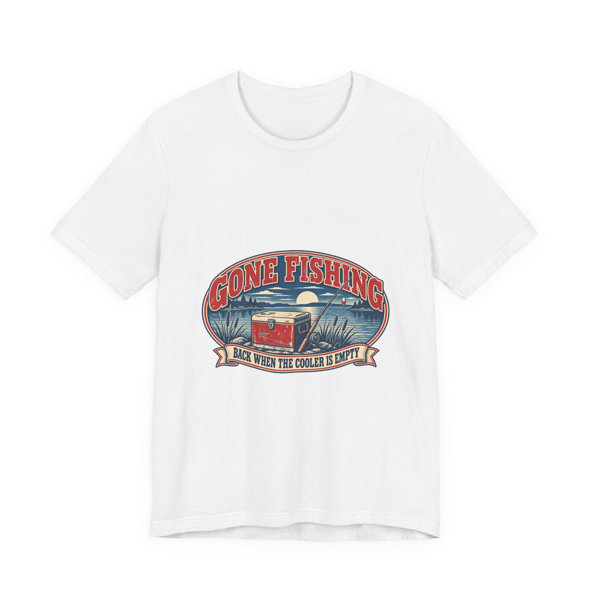 Gone Fishing T-Shirt — Back When the Cooler Is Empty Vintage Fishing Tee