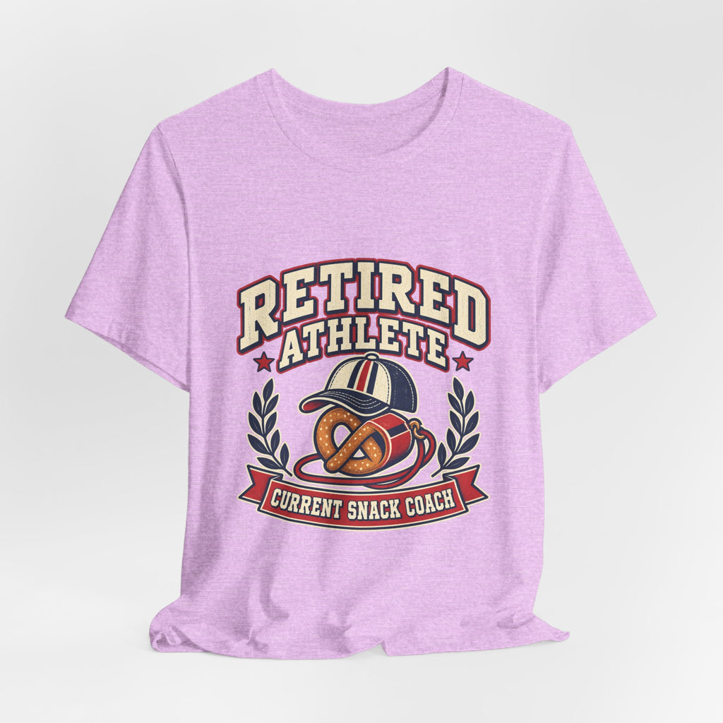 Retired Athlete Current Snack Coach T-Shirt, Funny Sports Pretzel Tee
