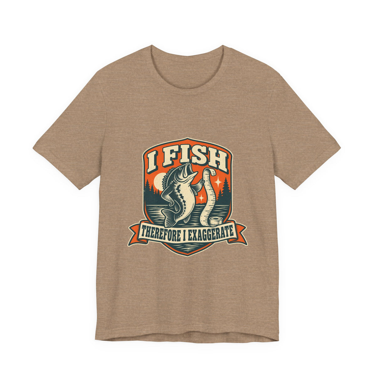 I Fish Therefore I Exaggerate T-Shirt — Vintage Fisherman Fish Tale Tee