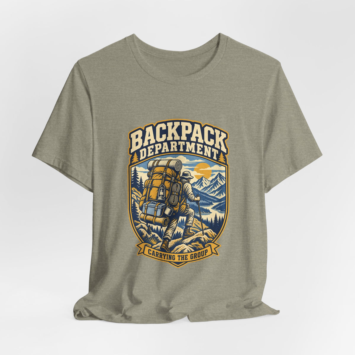 Backpack Department T-Shirt — Carrying the Group Vintage Hiking Tee