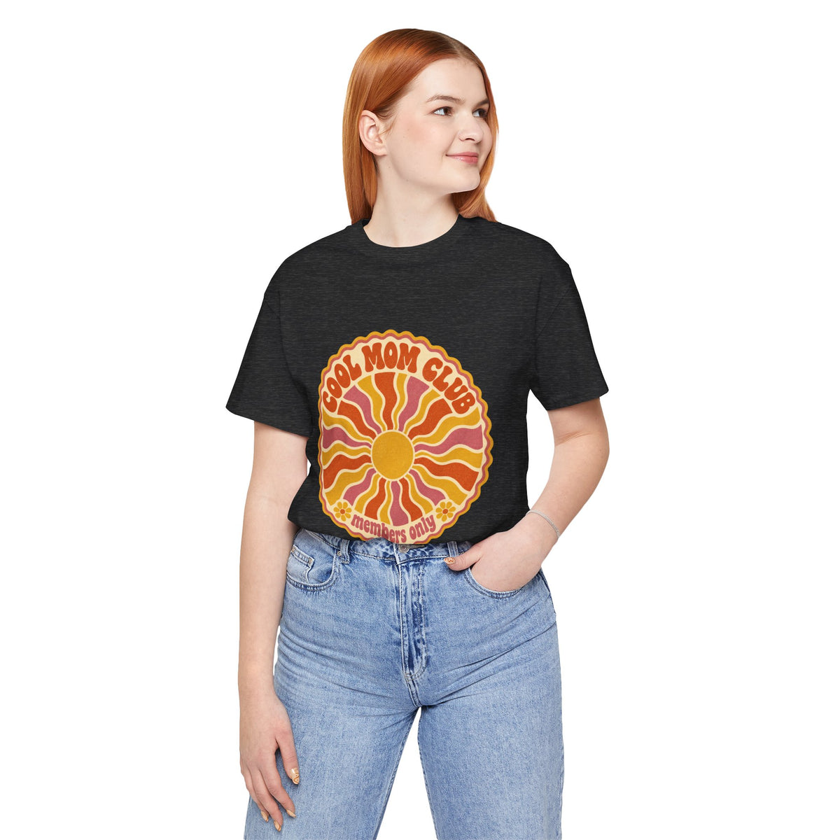 Cool Mom Club Tee — Retro Sun Graphic "Members Only" Mother's Day Shirt