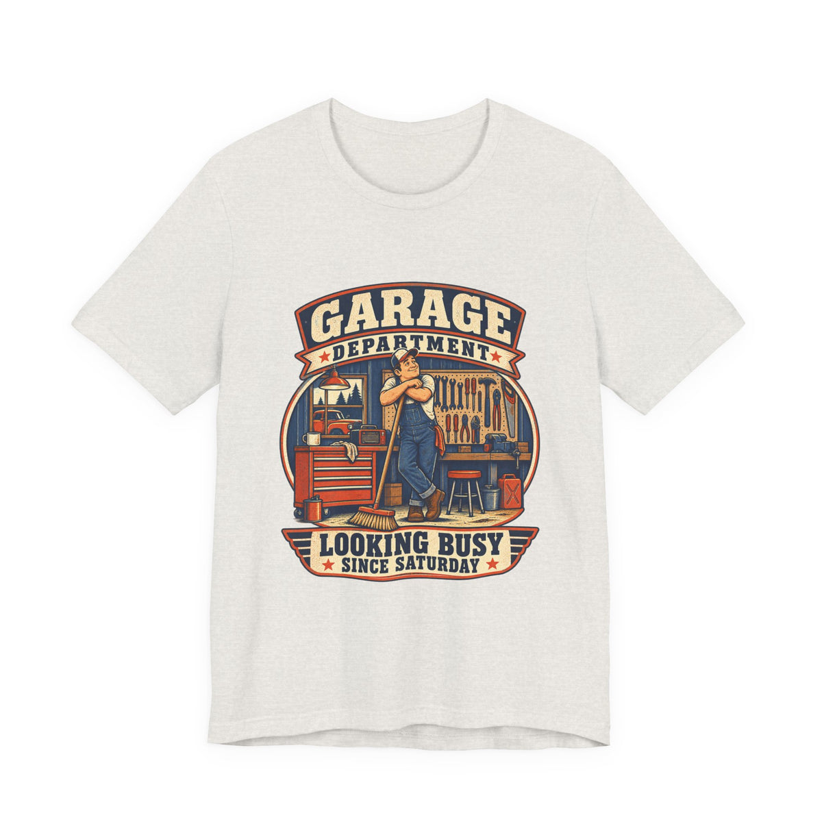 Garage Department Looking Busy Since Saturday Vintage Mechanic T-Shirt