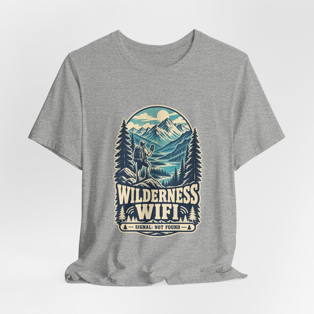 Wilderness WiFi T-Shirt — Signal Not Found Vintage Mountain Hiking Tee