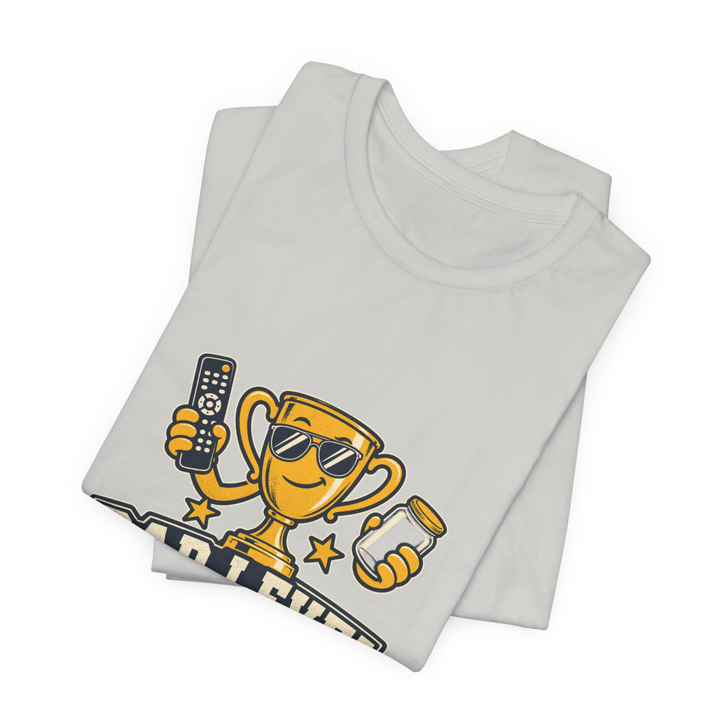 Dad Level Expert T-Shirt — Funny Trophy Dad Gift with Remote Finder, Jar Opener & Light Checker
