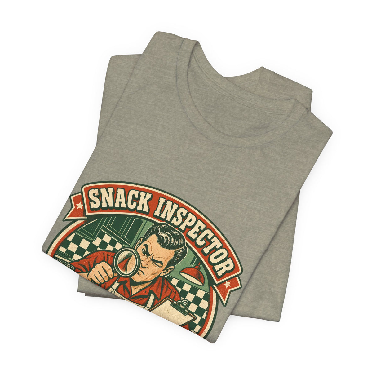 Snack Inspector Husband Approved T-Shirt – Vintage Food Detective Humor Tee