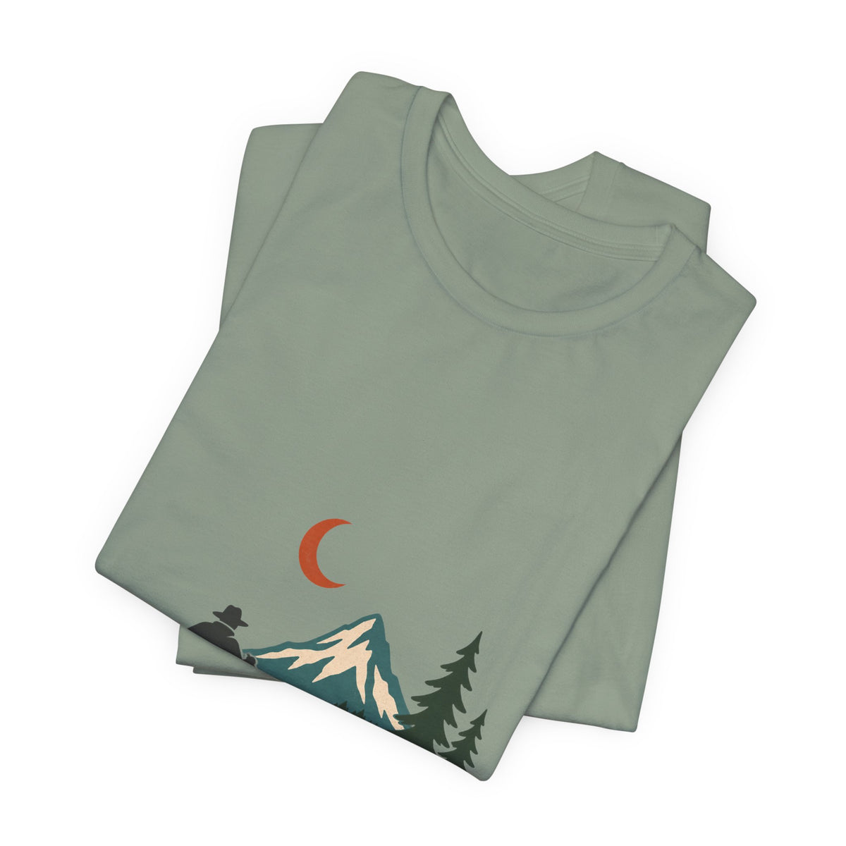 Vintage Canoe Moon T-Shirt — Mountain Lake Paddler Wilderness Tee