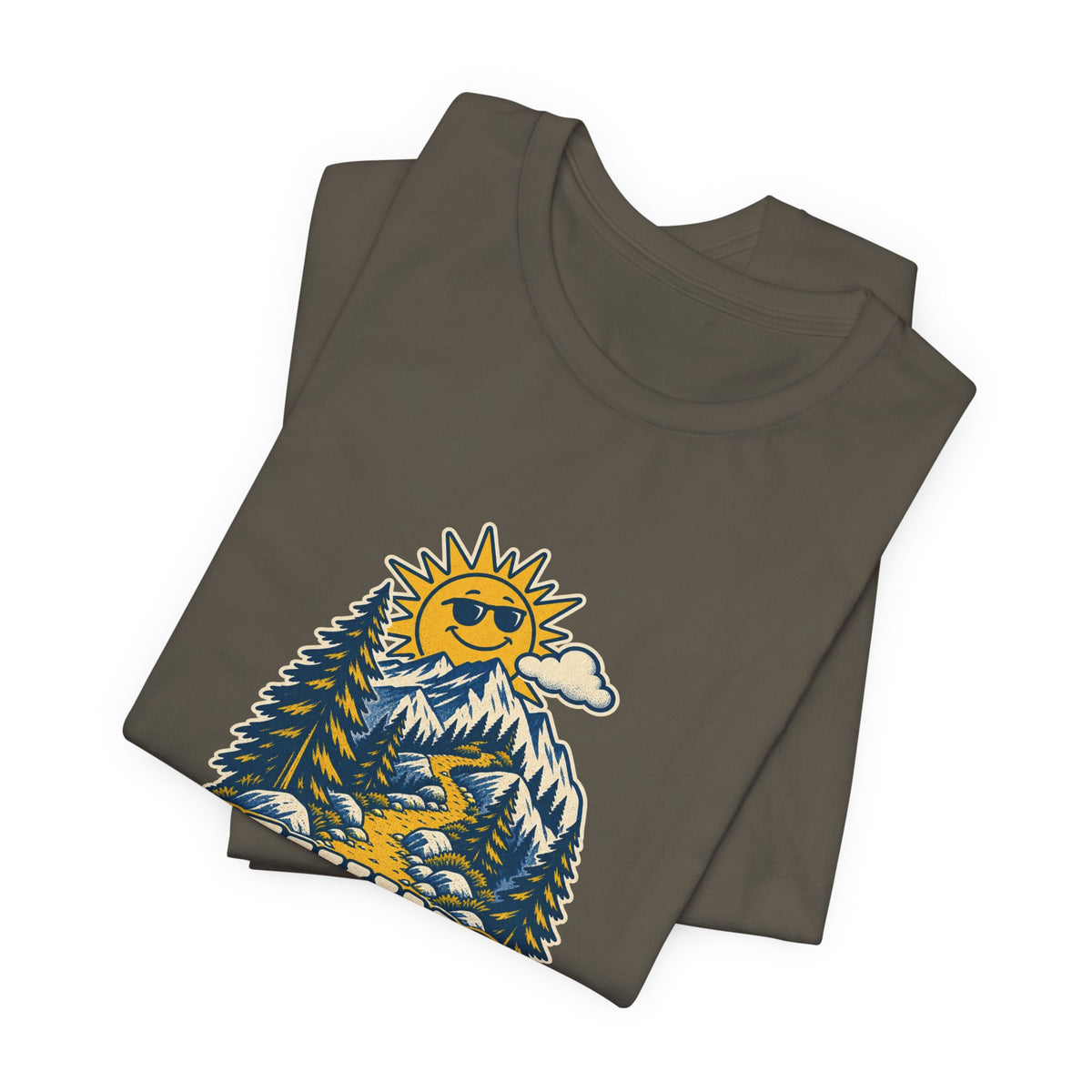 Hiking Forecast T-Shirt — 100% Chance of Uphill Vintage Mountain Tee