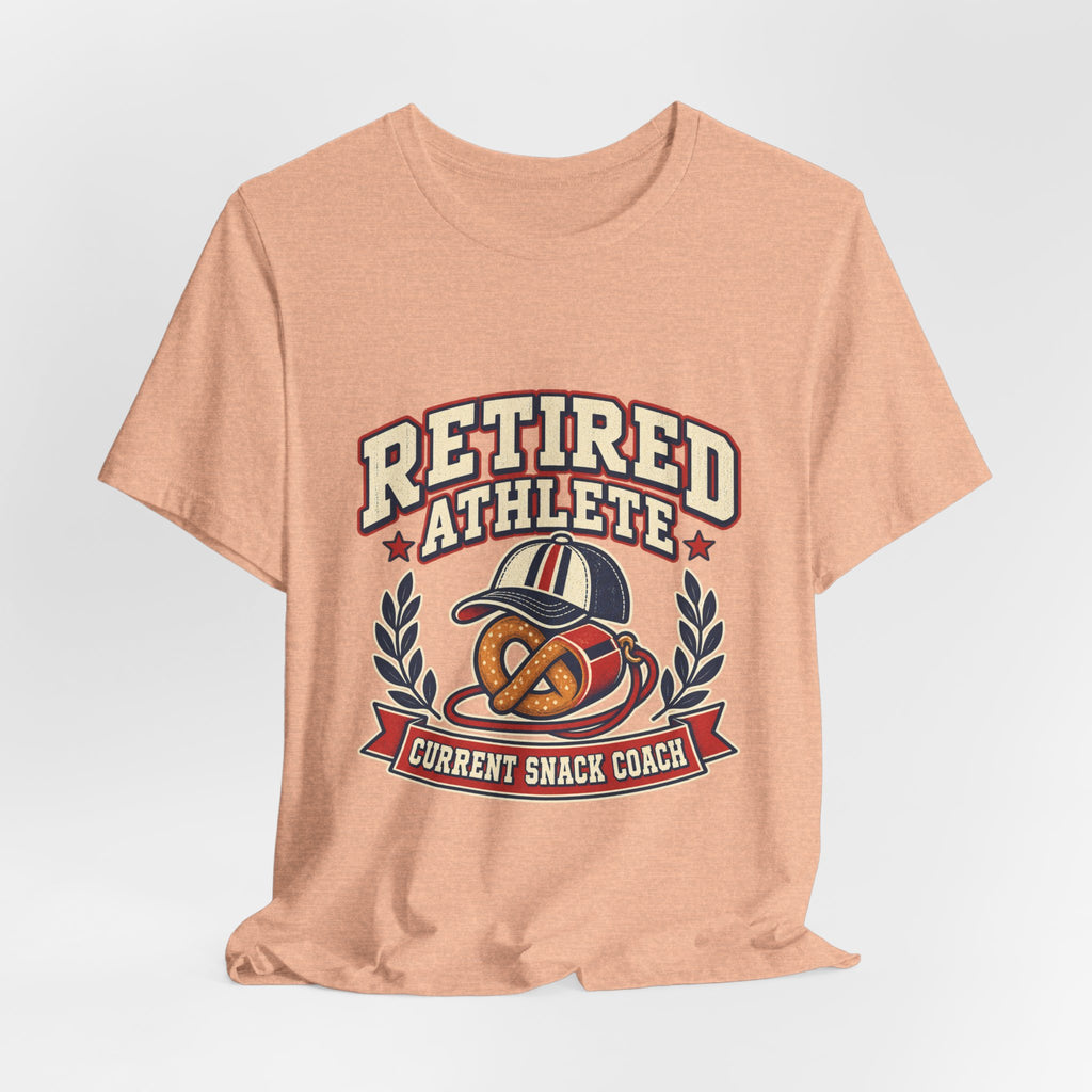 Retired Athlete Current Snack Coach T-Shirt, Funny Sports Pretzel Tee
