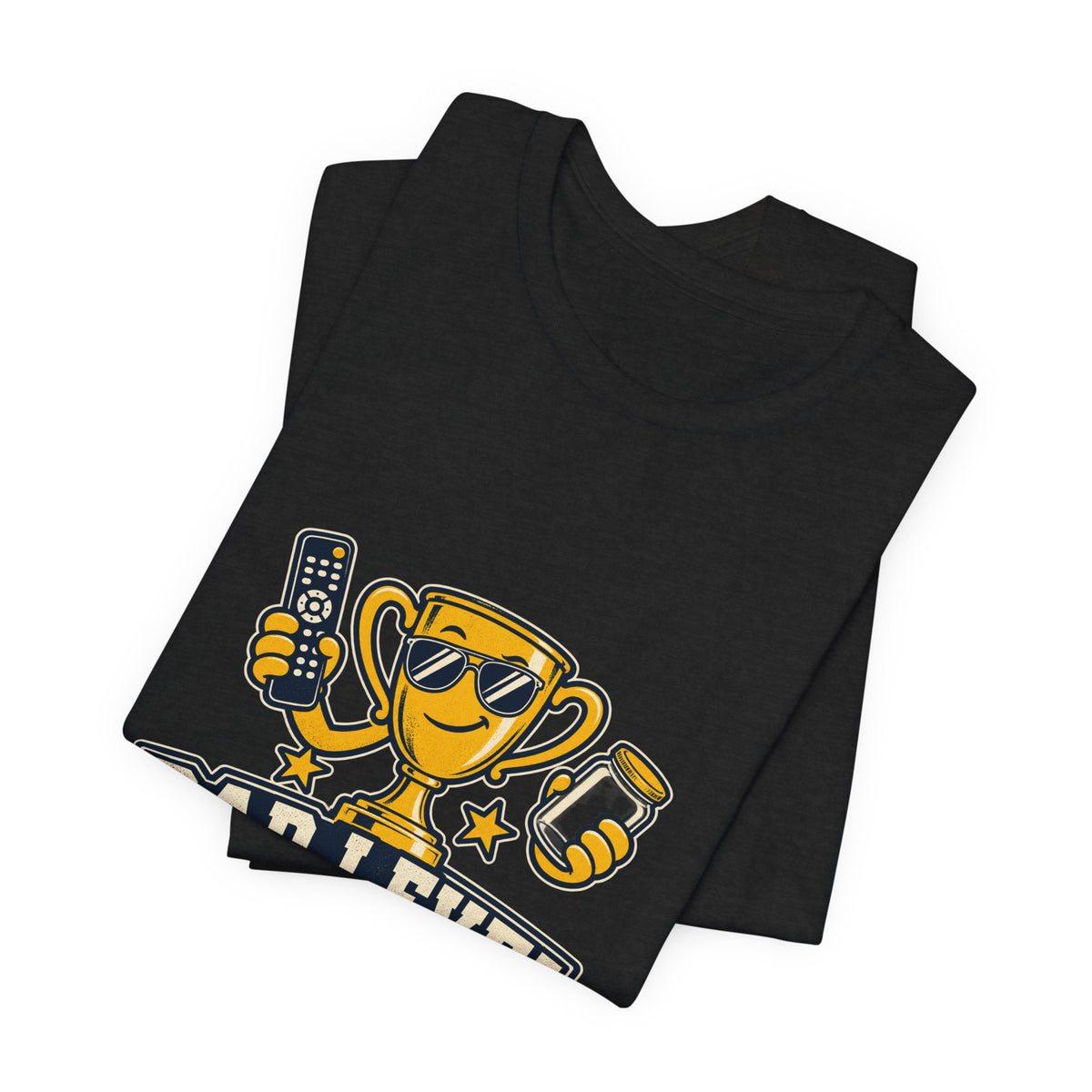 Dad Level Expert T-Shirt — Funny Trophy Dad Gift with Remote Finder, Jar Opener & Light Checker