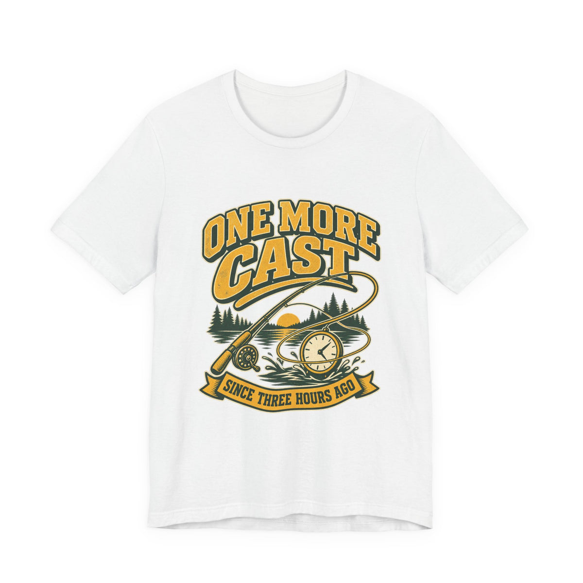 One More Cast Fishing T-Shirt — Vintage Angler Lake Tee