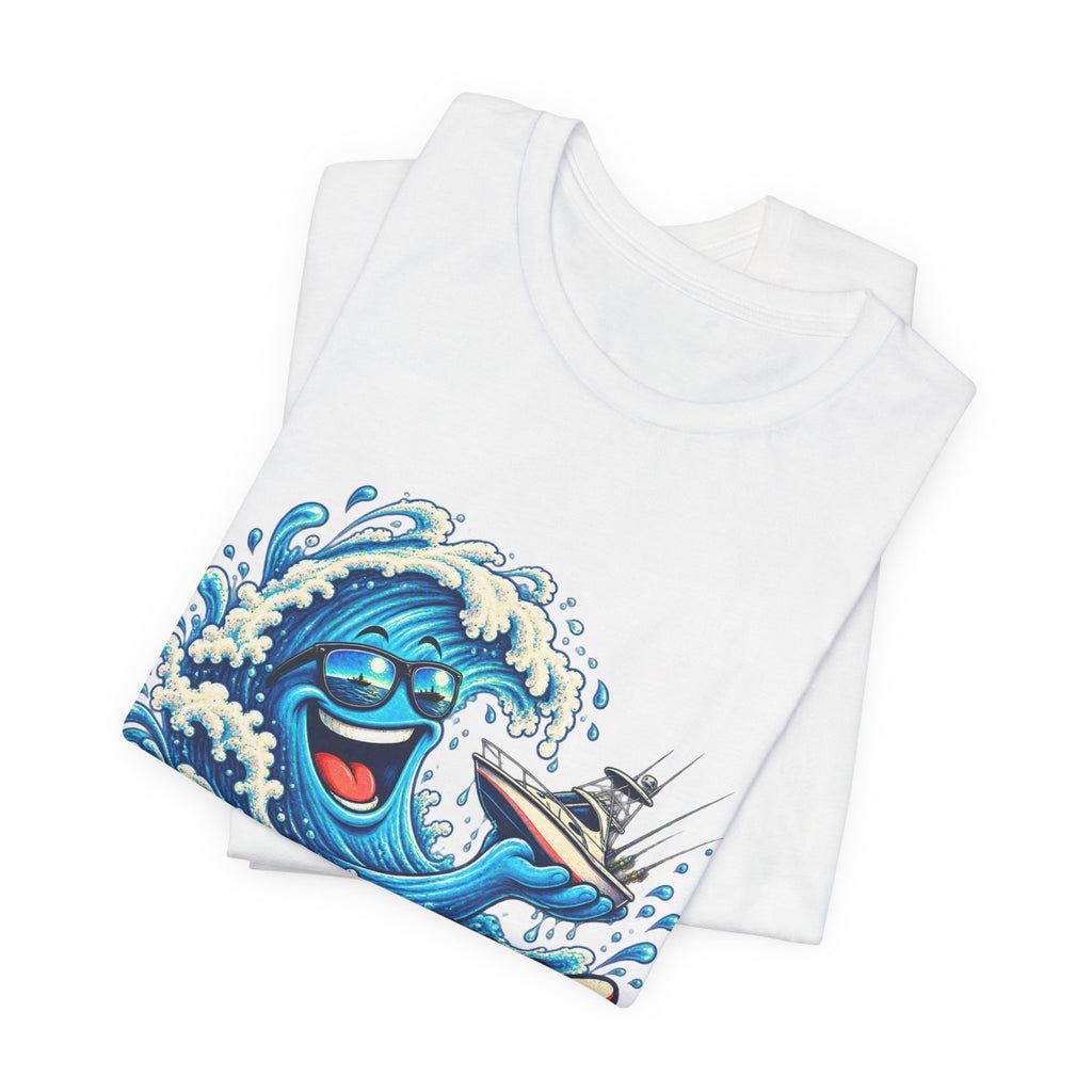 Aquaholic T-Shirt, Vintage Ocean Wave Humor Tee for Boating and Fishing Fans
