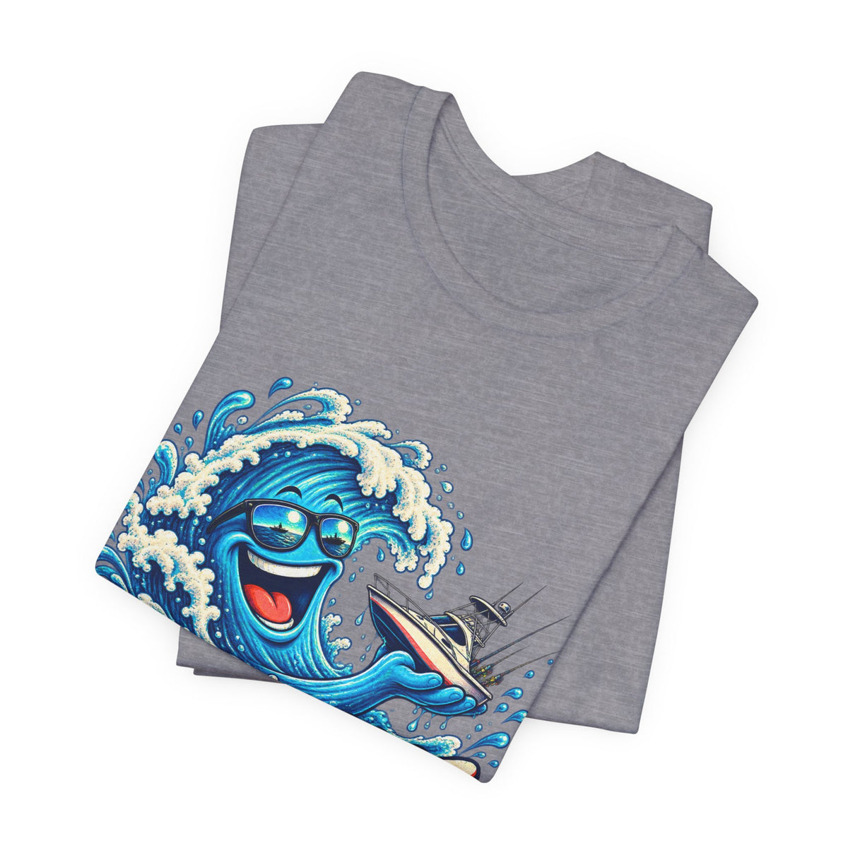 Aquaholic T-Shirt, Vintage Ocean Wave Humor Tee for Boating and Fishing Fans