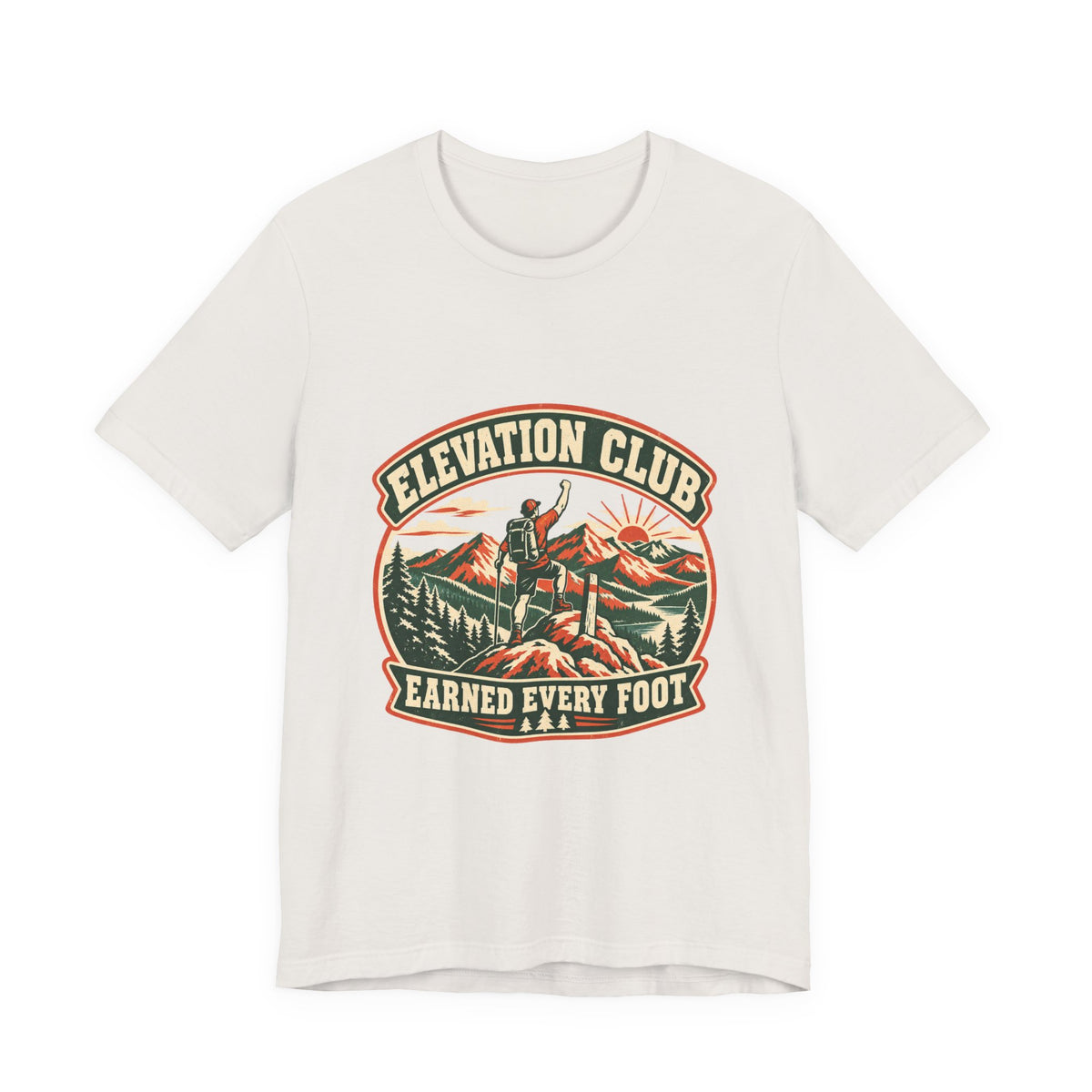 Elevation Club Hiking T-Shirt — Earned Every Foot Vintage Mountain Trekking Tee