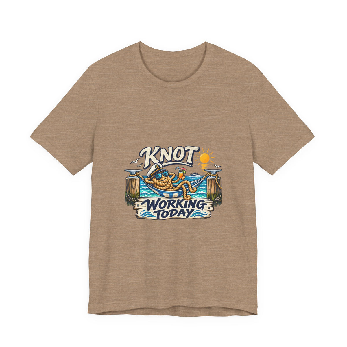 Knot Working Today Nautical T-Shirt — Funny Relaxed Sailor Beach Design