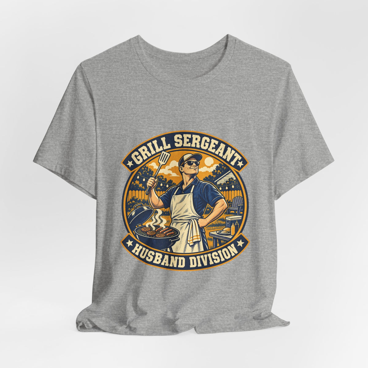 Grill Sergeant Husband Division Vintage BBQ T-Shirt