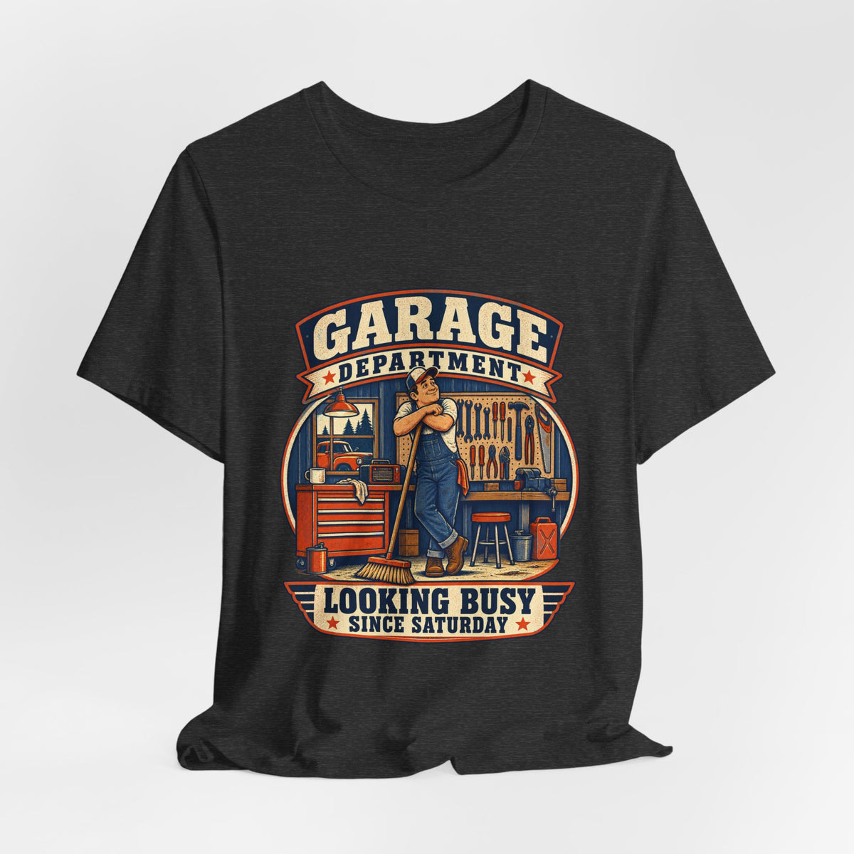 Garage Department Looking Busy Since Saturday Vintage Mechanic T-Shirt