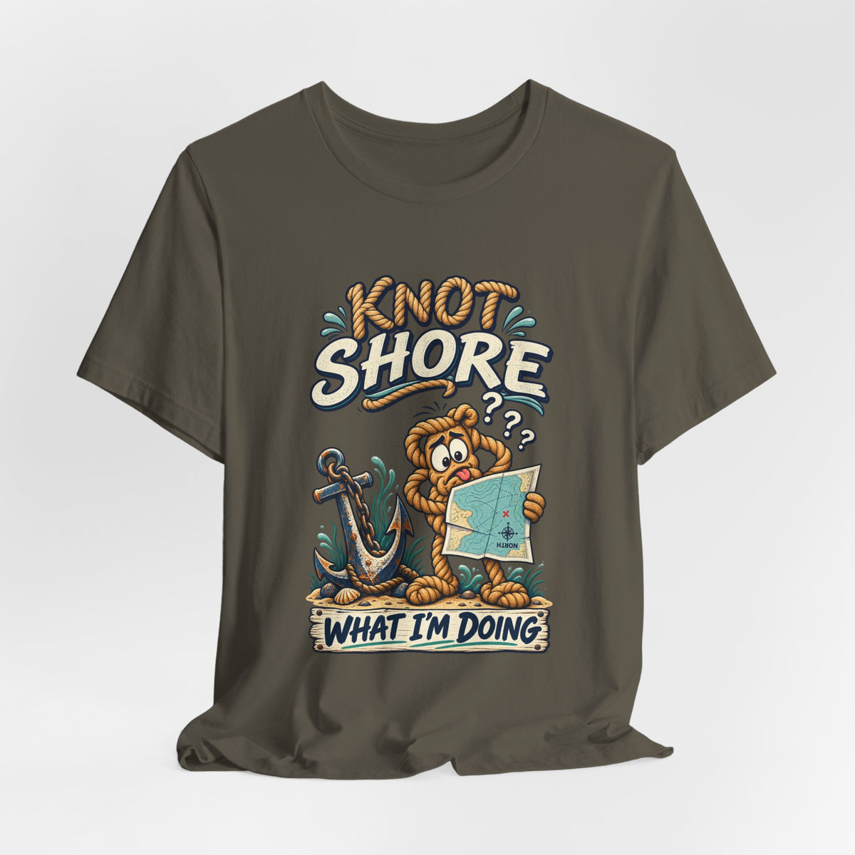 Knot Shore What I'm Doing T-Shirt — Funny Nautical Rope Character Humor Tee