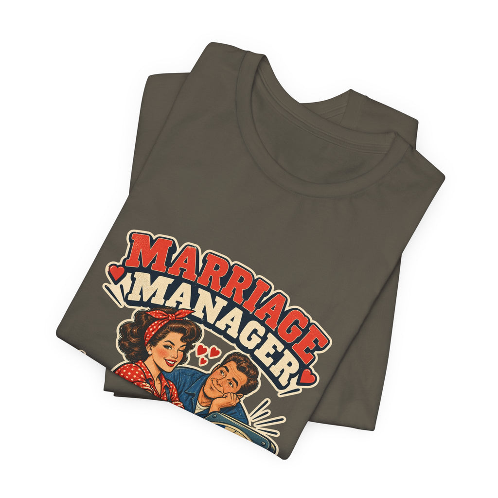 Marriage Manager Vintage Couple T-Shirt — Adjusting Expectations Retro Relationship Humor