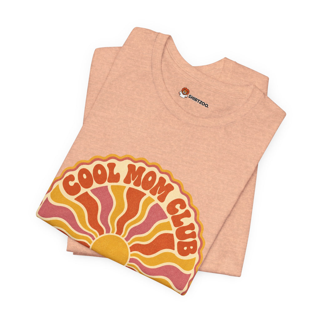 Cool Mom Club Tee — Retro Sun Graphic "Members Only" Mother's Day Shirt