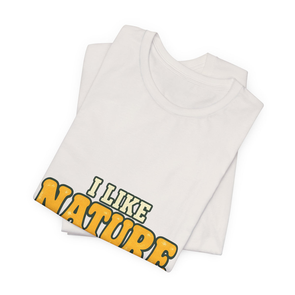 I Like Nature with Benches T-Shirt — Funny Vintage Outdoor Hiking Tee