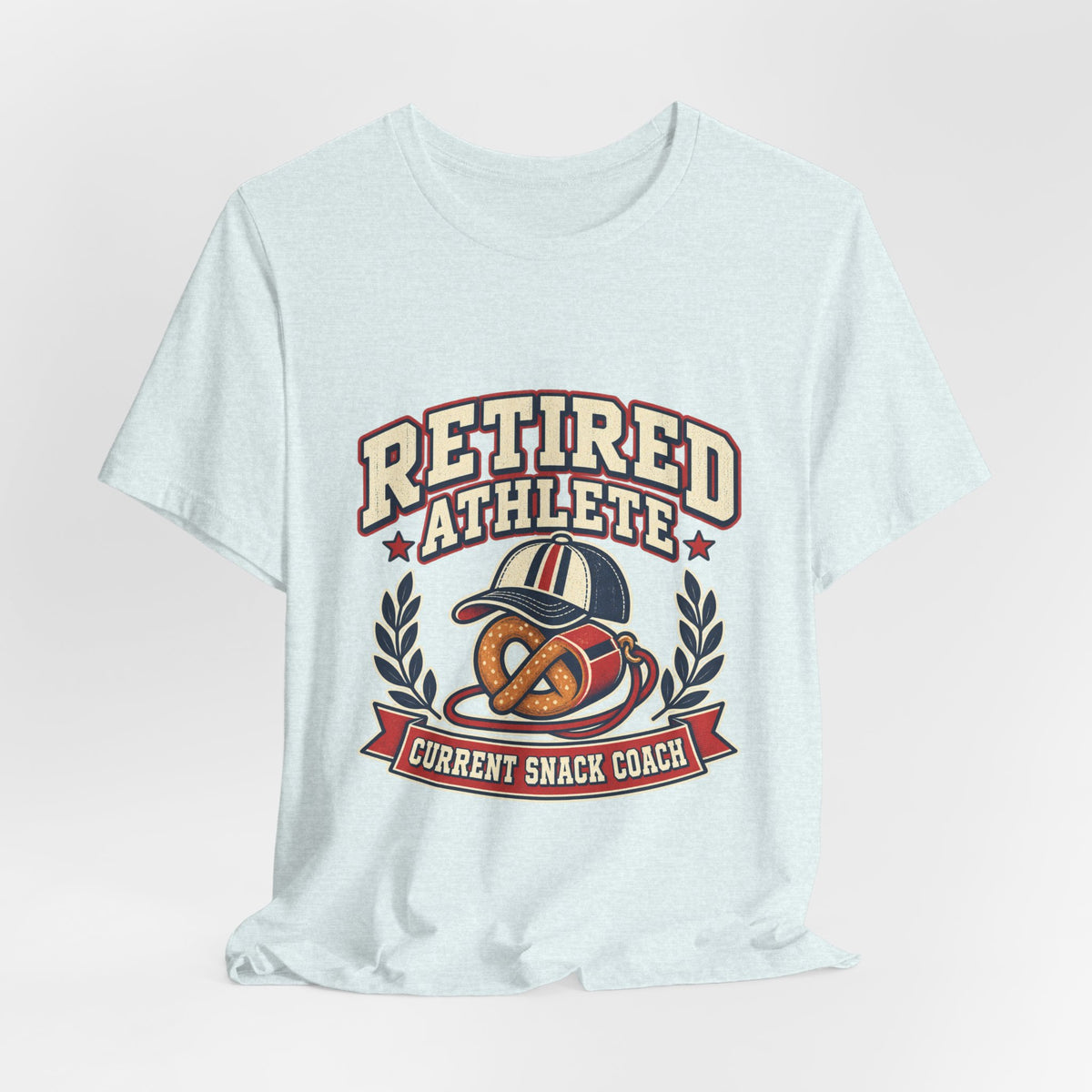Retired Athlete Current Snack Coach T-Shirt, Funny Sports Pretzel Tee
