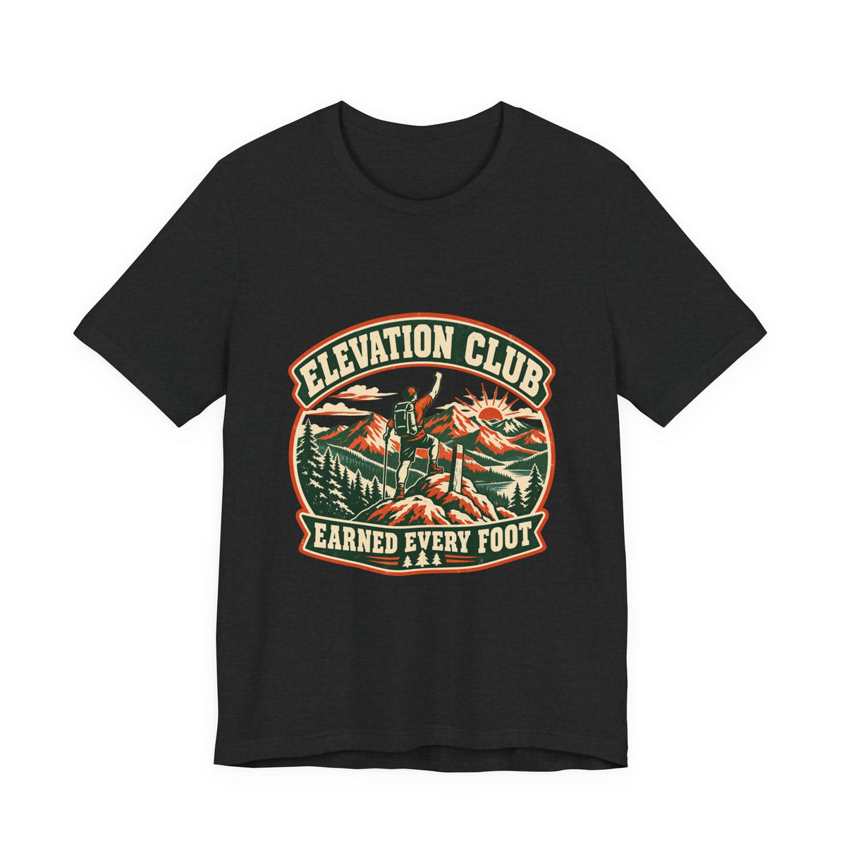 Elevation Club Hiking T-Shirt — Earned Every Foot Vintage Mountain Trekking Tee
