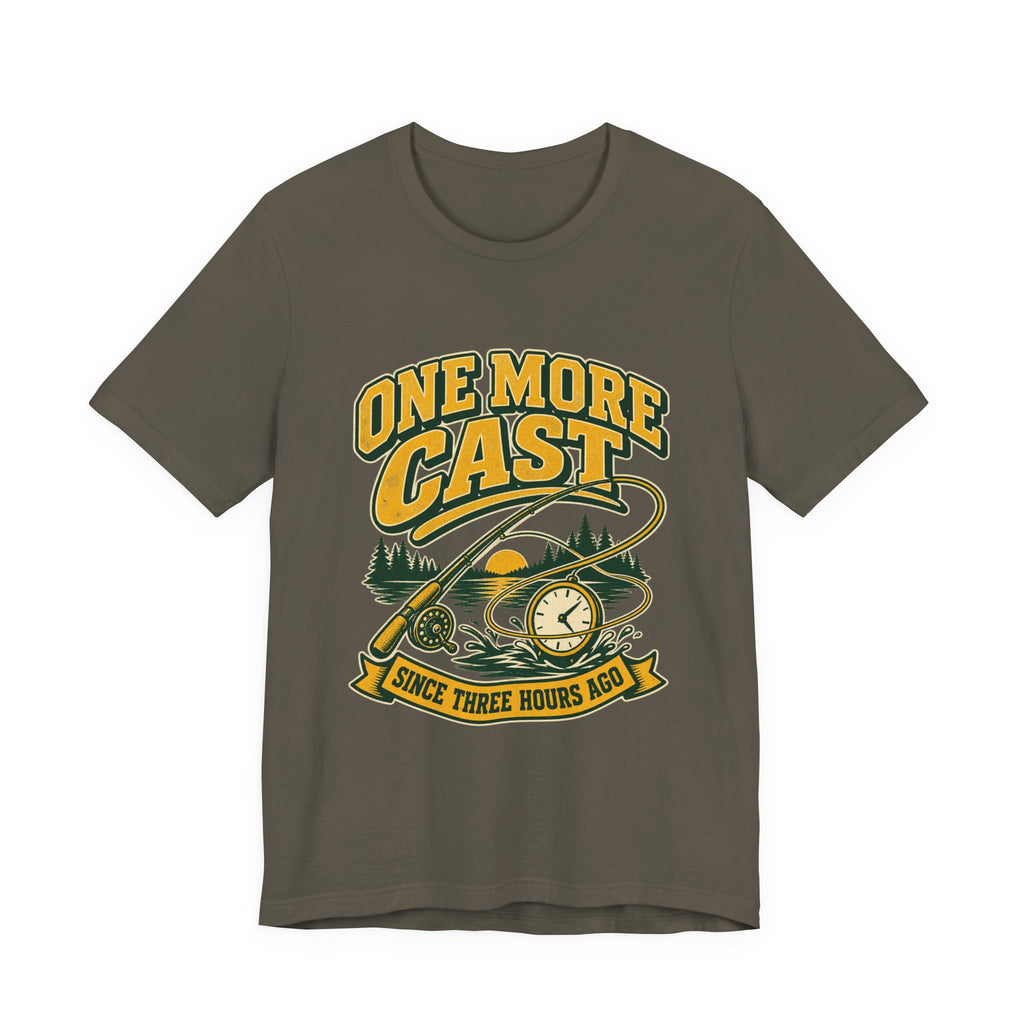 One More Cast Fishing T-Shirt — Vintage Angler Lake Tee