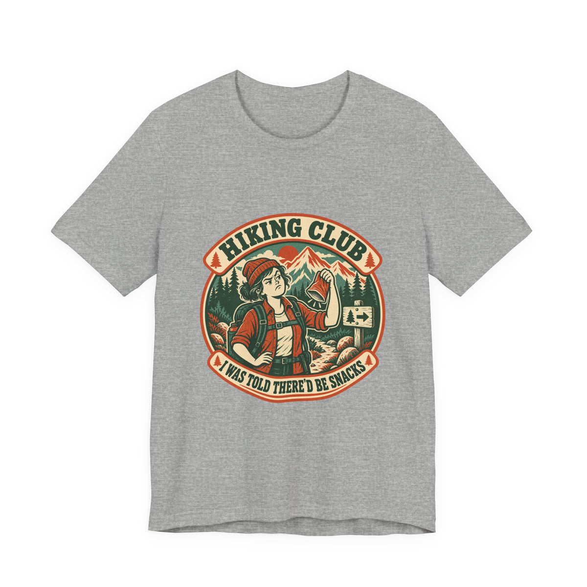 Hiking Club Snacks T-Shirt — Vintage Mountain Hiker Tee