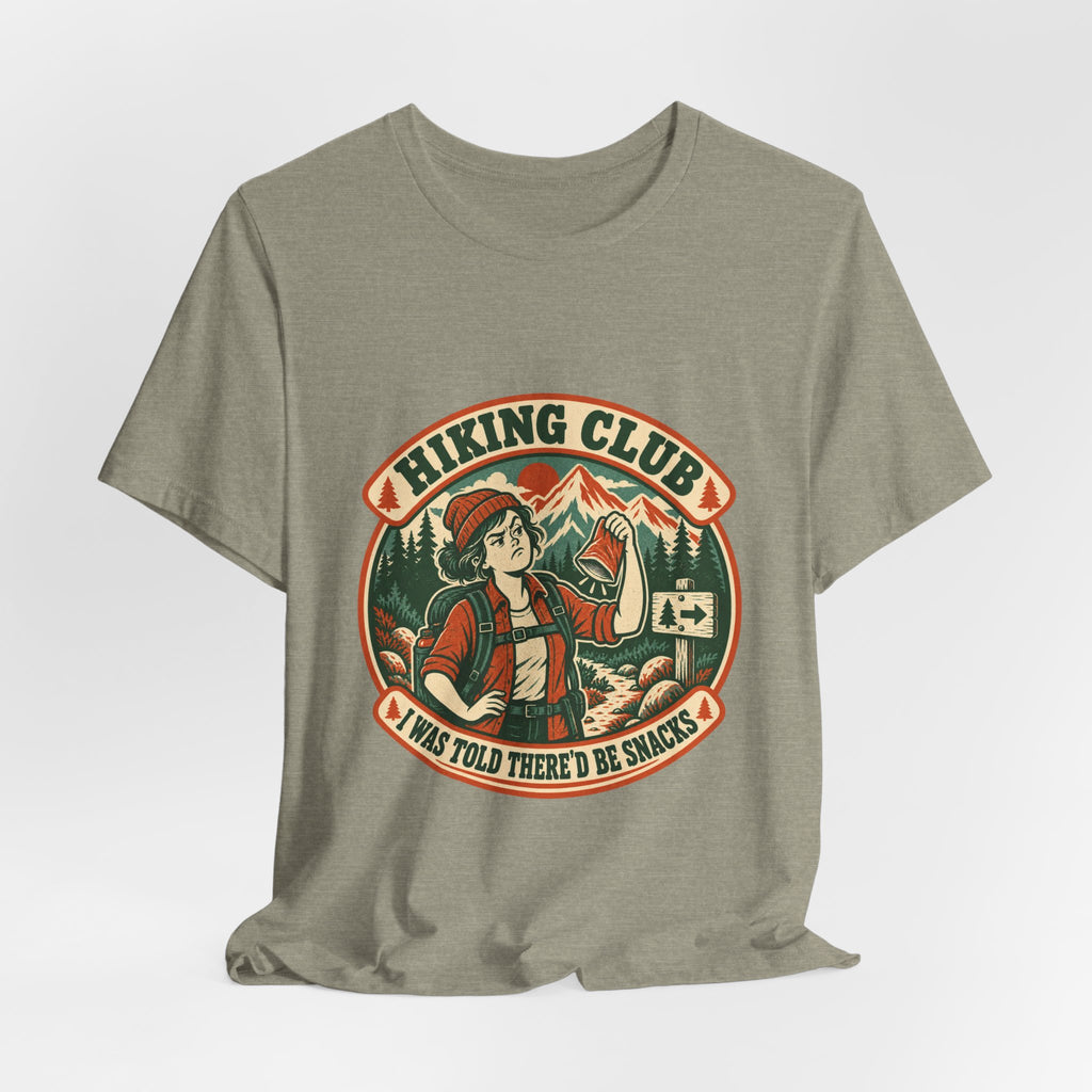 Hiking Club Snacks T-Shirt — Vintage Mountain Hiker Tee