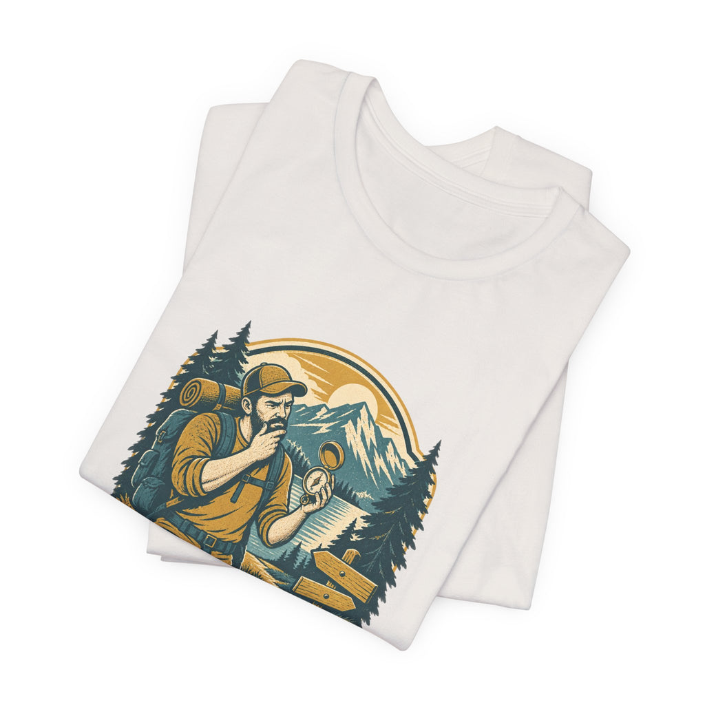 Serious Hiker T-Shirt — Casual Navigator Vintage Hiking Compass Mountain Tee