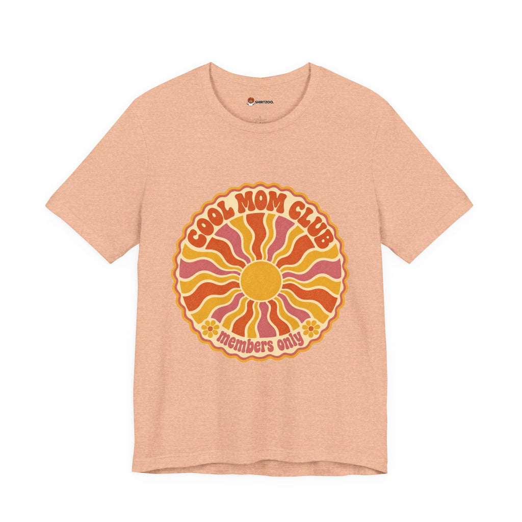 Cool Mom Club Tee — Retro Sun Graphic "Members Only" Mother's Day Shirt