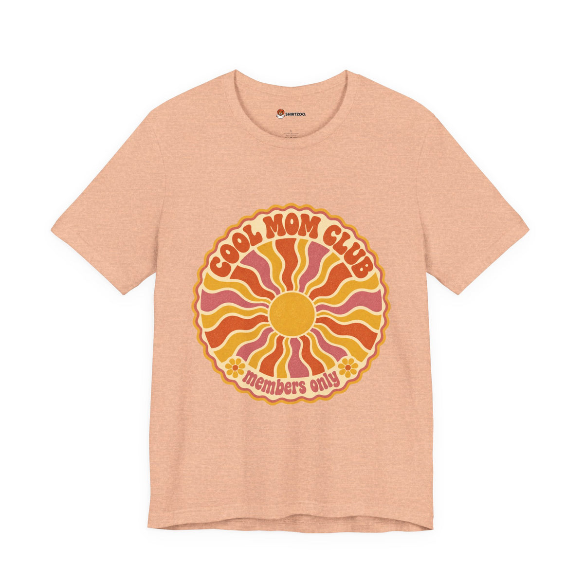 Cool Mom Club Tee — Retro Sun Graphic "Members Only" Mother's Day Shirt