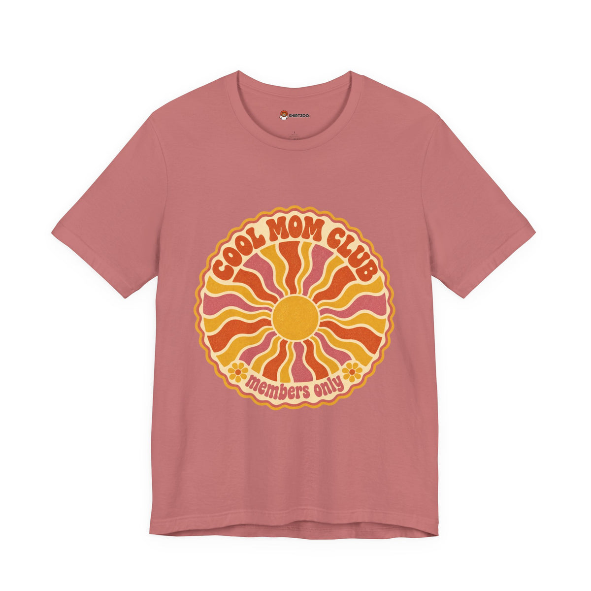 Cool Mom Club Tee — Retro Sun Graphic "Members Only" Mother's Day Shirt