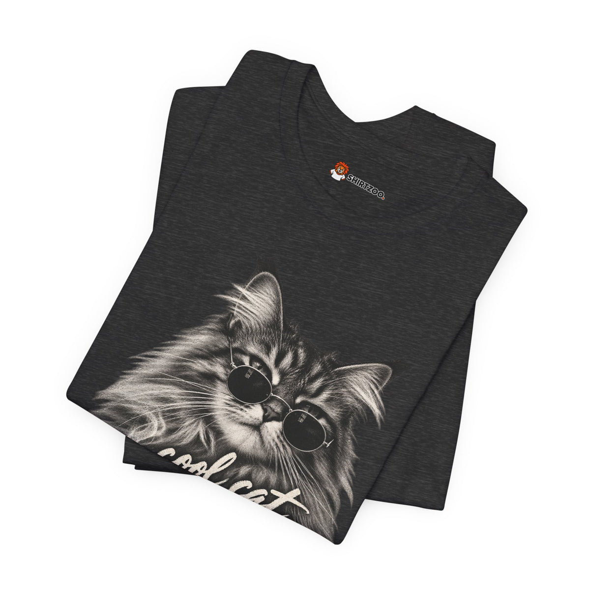 Cool Cat Mom T-Shirt — Cute Coffee Cat Graphic Tee for Cat Moms