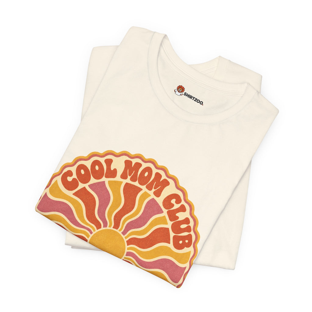 Cool Mom Club Tee — Retro Sun Graphic "Members Only" Mother's Day Shirt